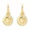 Versace Greca and Medusa drop earrings