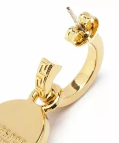 Versace Greca and Medusa drop earrings