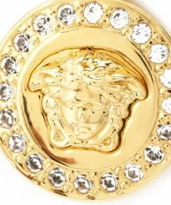 Versace Greca and Medusa drop earrings