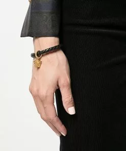 Versace braided Medusa charm bracelet