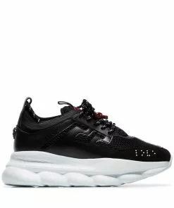 Versace Chain Reaction suede trim sneakers