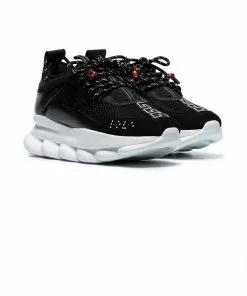 Versace Chain Reaction suede trim sneakers