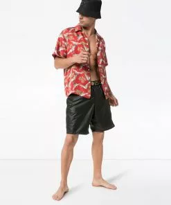 Versace logo waistband swim shorts