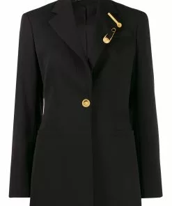 Versace tailored long-length blazer