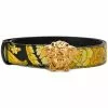Versace Hibiscus-print belt