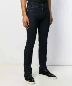 Versace slim-fit contrast stitch jeans