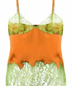 Versace lace-trimmed cami top