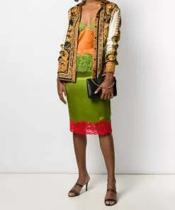 Versace lace-trimmed cami top