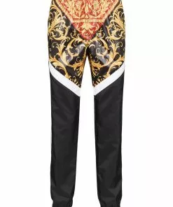 Versace panelled Baroque print track pants