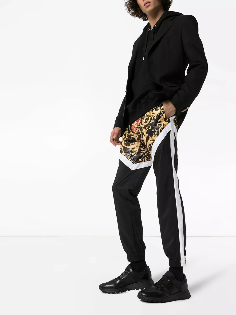 Versace Panelled Baroque print track pants 4 Versace panelled Baroque print track pants