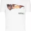 Versace sunglasses logo print T-shirt
