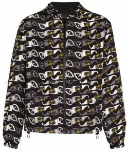 Versace hooded sunglasses-print jacket