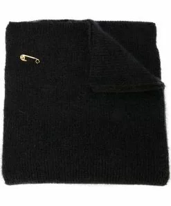 Versace safety pin knitted scarf