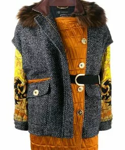 Versace patchwork oversized jacket