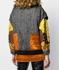 Versace patchwork oversized jacket