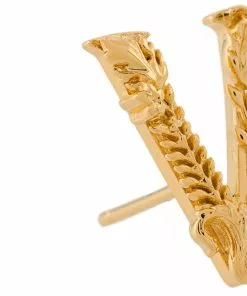 Versace Virtus embossed earrings