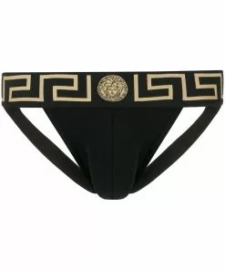 Versace Medusa Greca waistband jock strap