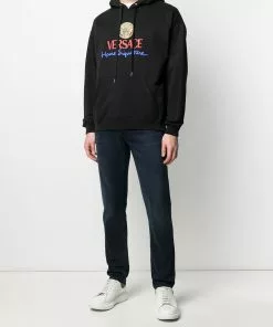 Versace Home Signature logo hoodie