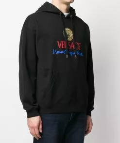 Versace Home Signature logo hoodie