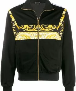 Versace Barocco logo bomber jacket