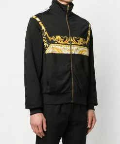 Versace Barocco logo bomber jacket