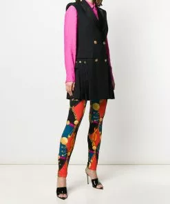 Versace double-breasted pleated waistcoat