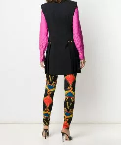 Versace double-breasted pleated waistcoat