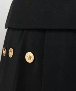 Versace double-breasted pleated waistcoat