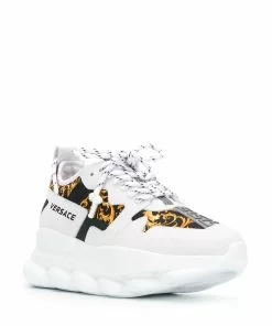 Versace Chain Reaction Baroque-print sneakers