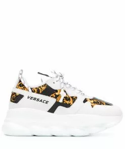 Versace Chain Reaction Baroque-print sneakers