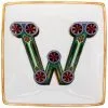 Versace Alphabet W plate (12cm) 2 Versace Alphabet W plate (12cm)