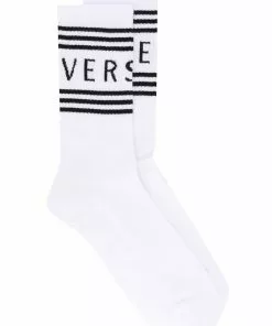 Versace logo detail socks