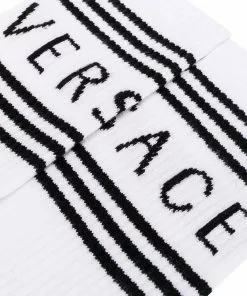 Versace logo detail socks