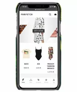 Versace leaf print iPhone XS case