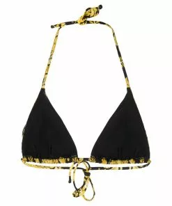 Versace baroque print bikini top
