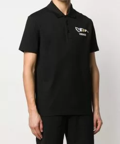 Versace embroidered logo polo shirt