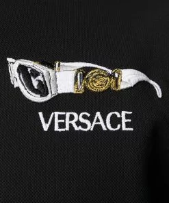 Versace embroidered logo polo shirt
