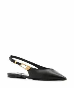 Versace safety pin point-toe flats