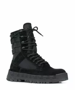Versace lace-up combat boots