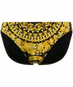 Versace baroque print swim trunks