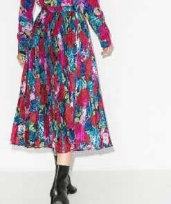 Versace Rose print pleated midi skirt 7 Versace rose-print pleated midi skirt