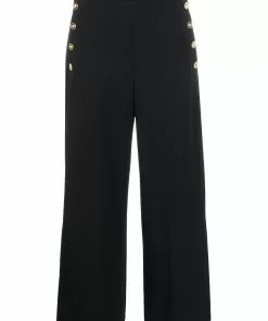 Versace Medusa button-embellished culottes