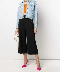 Versace Medusa button-embellished culottes