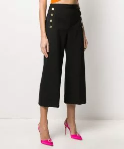Versace Medusa button-embellished culottes