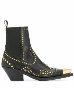 Versace studded ankle boots