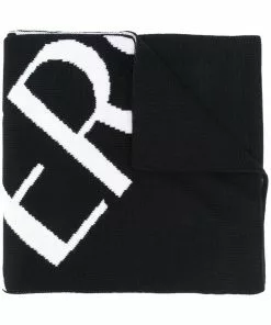 Versace logo intarsia scarf