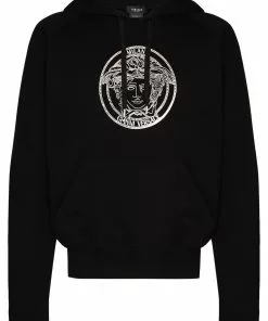 Versace logo-print hoodie
