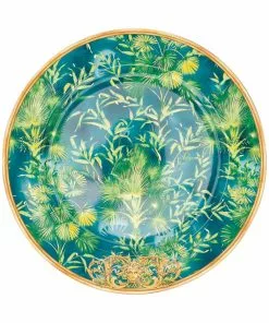 Versace jungle-print round plate (30cm)