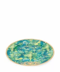 Versace jungle-print round plate (30cm)