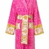 Versace Barocco trim terry robe